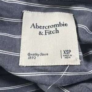 Abercrombie & Fitch Women’s XSP Striped Button Up Shirt Blue Slim Fit thumbnail 11