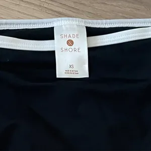 Shade & Shore Black Bikini Bottom with White Trim size XS new thumbnail 4