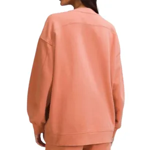 Lululemon Peachy Pink Savannah Perfectly Oversized Crewneck Cotton Sweatshirt 6 thumbnail 2
