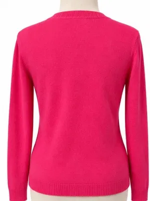 Boden Hot Pink Fuchsia Crewneck Sweater Medium Long Sleeve thumbnail 3