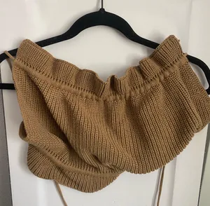 Grey Bandit Brown Crop Top thumbnail 3