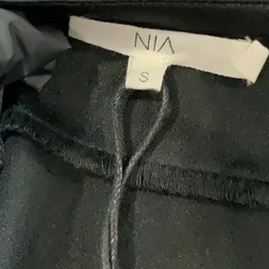 NIA Black Satin Plunge Halter Mini Dress Small Open Back Y2K Indie thumbnail 8