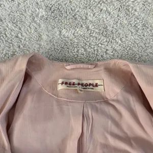 Free People Womens Dusty Pink Sz XS Boho Indie Cotton Blazer Soft Cottage Core thumbnail 5