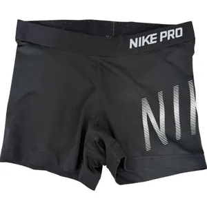 Nike Pro Black Women's Bike Shorts with Branded Waistband thumbnail 1