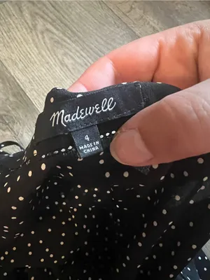 Madewell silk Black Polka Dot cami - Spaghetti Strap‎ thumbnail 8