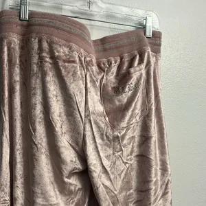 BCBGMAXAZRIA Pink Misted Grape Velour Tracksuit XL thumbnail 11