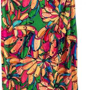 Anthropologie Farm Rio Getaway Midi Skirt Tropical Print Green Pink Size‎ Small thumbnail 6