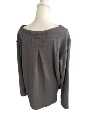 POL Gray Henley Soft Long Sleeve Top Size Large thumbnail 5