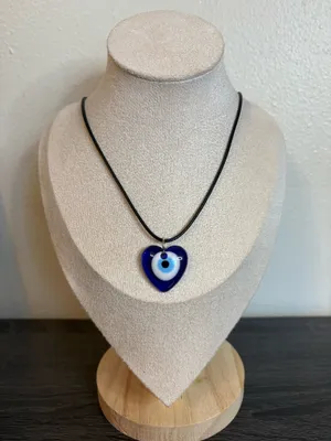 Handmade Heart Evil Eye Necklace thumbnail 2