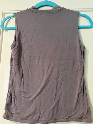 Wasabi & Mint Brown Mock Neck Sleeveless Tank Top Size S thumbnail 3
