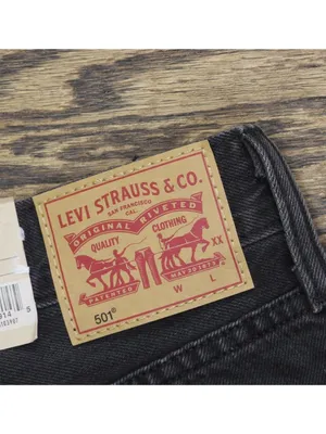 NWT Levi's 501 Original Distressed Button Fly Jean Shorts Jorts Lunar Black 30 thumbnail 11