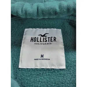 Hollister Womens Sweatshirt Size M Forest Green Hoodie Pullover Kangaroo Pocket thumbnail 3