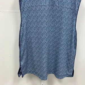 EP New York‎ Women's Golf Dress Blue White Basketweave Geometric Quarter Zip M thumbnail 4