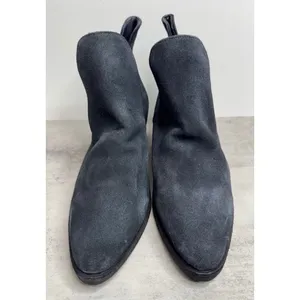 Free People Flat Grey Suede Pointed Toe Cutout Ankle Boots Size 39EU thumbnail 4