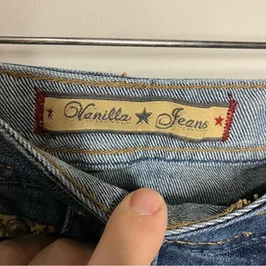 Y2K vanilla star jeans crop Bermuda style shorts‎ size 4 thumbnail 3