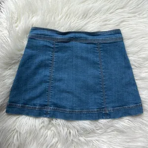 Free People Denim button down mini skirt size 4 thumbnail 4