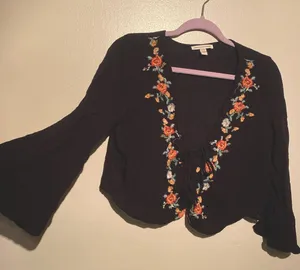 American Eagle Embroidered Blouse thumbnail 1