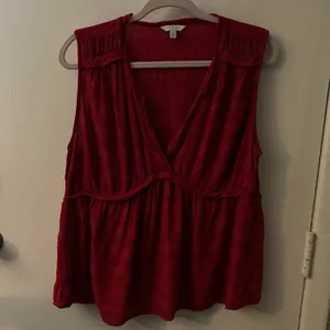 Lucky Brand Sleeveless Ruffle Top XL V-Neck Boho Indie Bohemian Festival Casual thumbnail 3