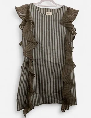Koch Noah shift Semi-Sheer Striped Ruffle Dress | Indie Luxe Quiet Boho Minimal thumbnail 2