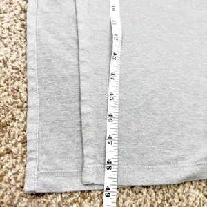 Outerknown Neptune Tee Shirt Maxi Dress Women Gray L Gray Hemp Tencel Side Slit thumbnail 10