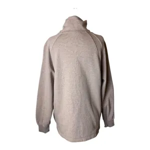 Varley Sweatshirt Women‎ XS Taupe Heathered Turtleneck Atlas Pullover Athleisure thumbnail 2