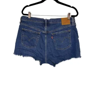 Levi's 501 Big E Women's Button Fly High Rise Denim‎ Blue Jean Shorts Size 34 thumbnail 3