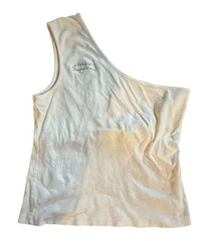 Vintage Harley Davidson One Shoulder Top with Attached Bra thumbnail 1