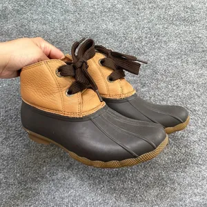 SPERRY WOMENS BROWN DUCK BOOTS OUTDOOR GORPCORE LUMBERJACK CHIC UTILITY thumbnail 3