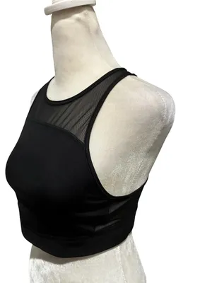 PINK Victoria's Secret Black High Neck Racerback Sports Bra Brand New thumbnail 3