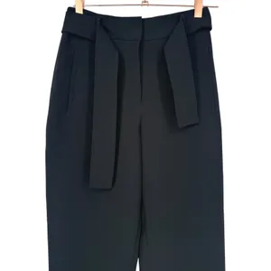 Aritzia Wilfred Womens Black Tie Front High Rise Straight Leg Dress Pants Size 2 thumbnail 6