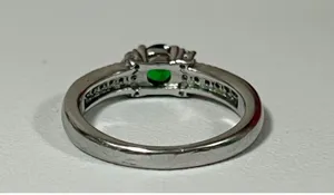 Silver Emerald Birthstone Crystal Diamond Diamonds Band Ring Jewelry Size 8 💚 thumbnail 5