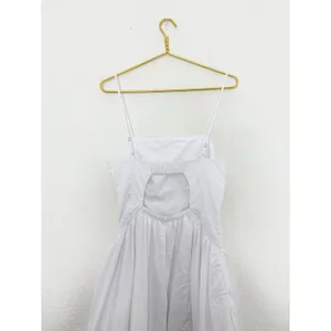 Madewell White Seamed Poplin Midi Sundress Size 6 Drop Waist Chic Quiet Luxury thumbnail 14