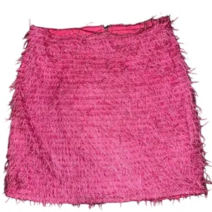 NWT vibrant pink tinsel fringe mini skirt from boutique Altar'd State size small thumbnail 2