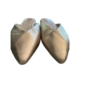 Birdies The Swan Gold Leather Mules Women's 8 Pointed Toe Slip On Flats thumbnail 8
