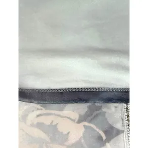 Soft Surroundings Womens Gray Floral Velour Corrina Half Zip Top‎ Shirt Sz Large thumbnail 5