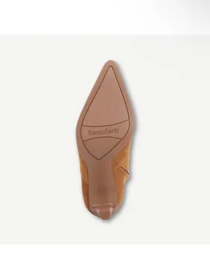 Franco Sarto "Appia" saddle Brown Suede Heeled dress Boots bootie NIB 8.5 thumbnail 7