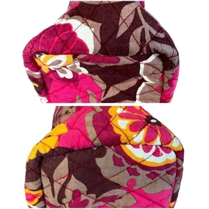 Vera Bradley 2009 Carnaby Floral The‎ Gabby Quilted Tote Handbag Pink Boho Chic thumbnail 4