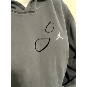 Jordan black hooded sweater fleece inner lining medium normcore thumbnail 3