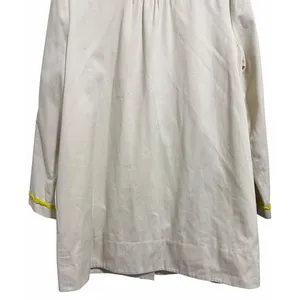 Boden Artisan‎ Cream Coat W/Gray Bobble Buttons & Kiwi Trim Women's Size L/XL thumbnail 6