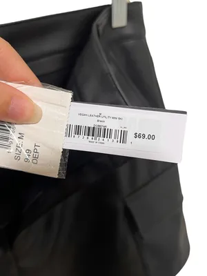 NEW Steve Madden Black Leather Utility Skirt M Vegan thumbnail 5
