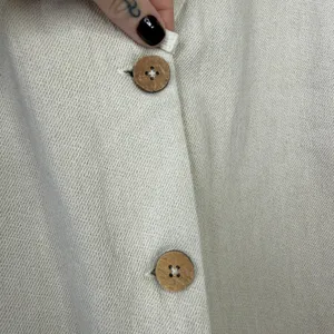 NEW Free People So Fresh Wet Plaster Neutral Button Vest Relaxed Lounge Set XS thumbnail 7
