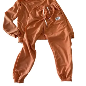 Women's Oversized Lightweight Two Piece Waffle Jogger Set Peach Size 3XL #260723 thumbnail 5