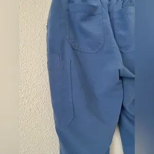 FIGS High Waisted Yola Skinny Scrub Pants in capri blue sz small thumbnail 10