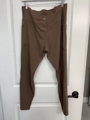 Halara Brown High-Rise Side Pocket Full-Length Leggings 1X thumbnail 5