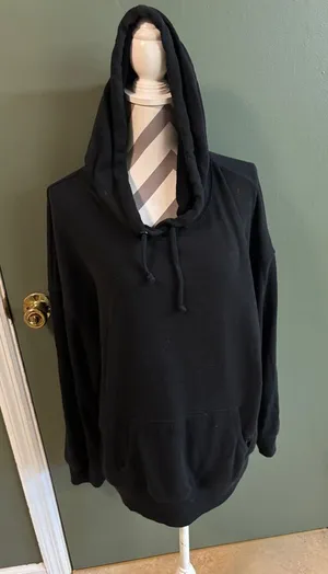 Victoria's Secret Black Hooded Sweatshirt thumbnail 1