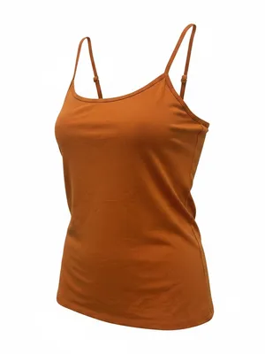 Lane Bryant Slim-Strap Scoop Tank Top - Rust Orange thumbnail 3