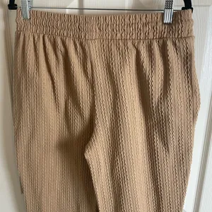 One Step Up Textured Tan Joggers | XL High-Waist Neutral Track Pants thumbnail 7
