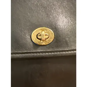 Vintage 90s Coach Black Leather Scooter Crossbody Bag 9893 Turn Lock Hang Tag thumbnail 3