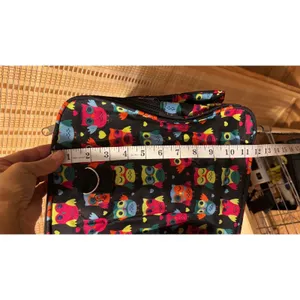 & Other Stories Adorable Colorful Owl pattern zippered weekender tote duffel gym bag thumbnail 8