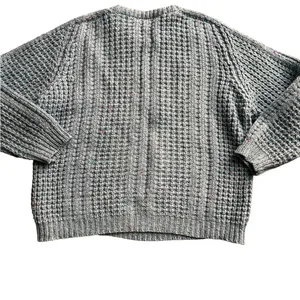 Gaeltarra Blue fisherman cable knit wool sweater hand loomed Ireland Size 42 thumbnail 5